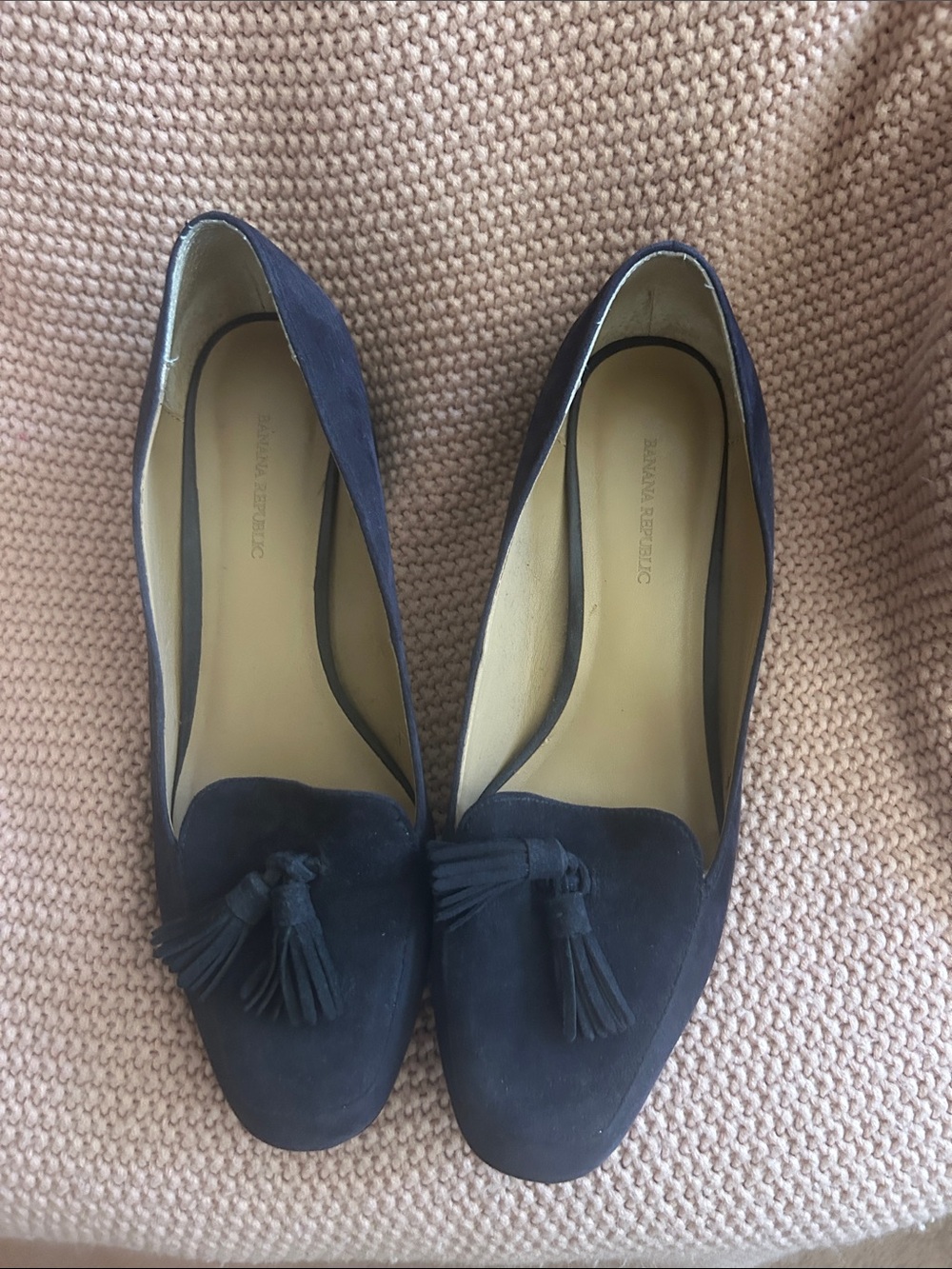 Banana Republic Women's Navy Suede Tassel Loafers